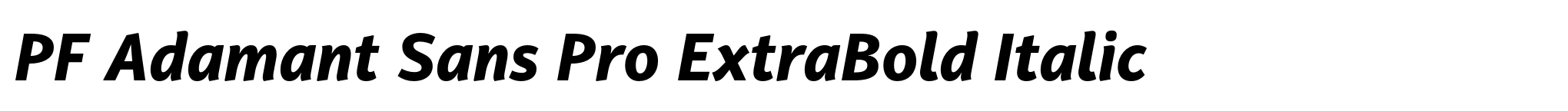 PF Adamant Sans Pro ExtraBold Italic image